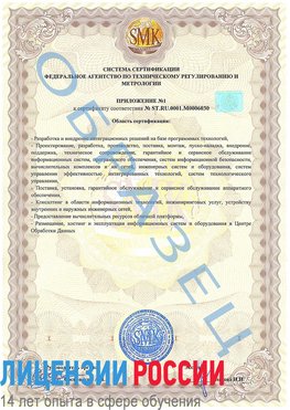 Образец сертификата соответствия (приложение) Рыбинск Сертификат ISO 27001